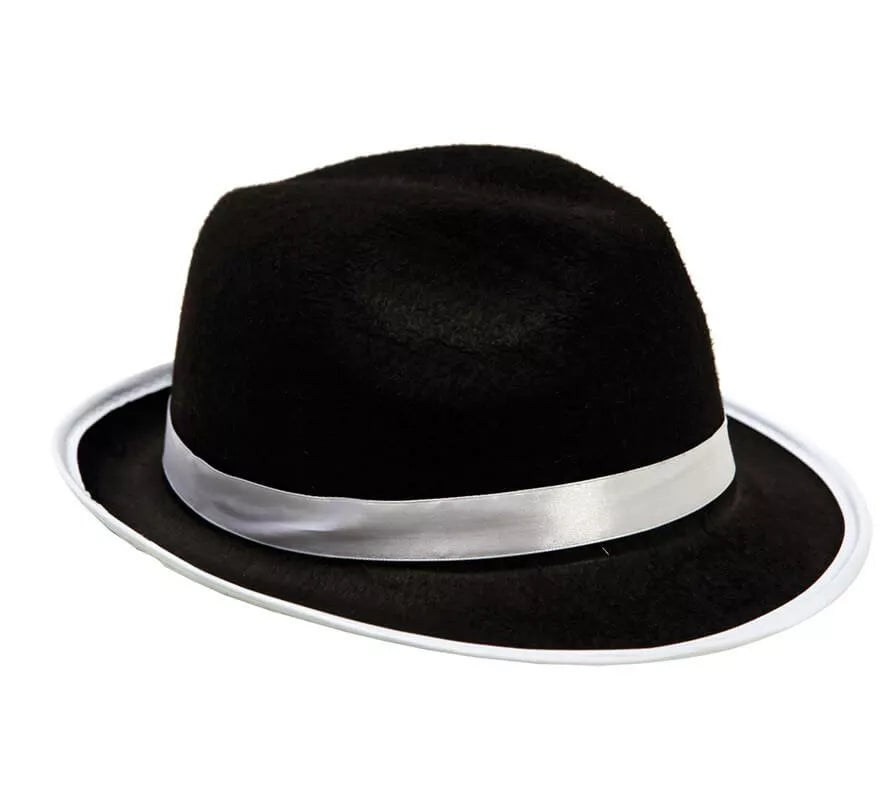 Translation missing: es.Sombrero de Gánster negro y blanco