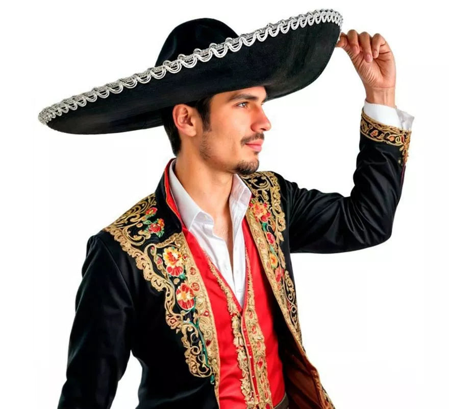 Translation missing: es.Sombrero de Mariachi negro con borde gris