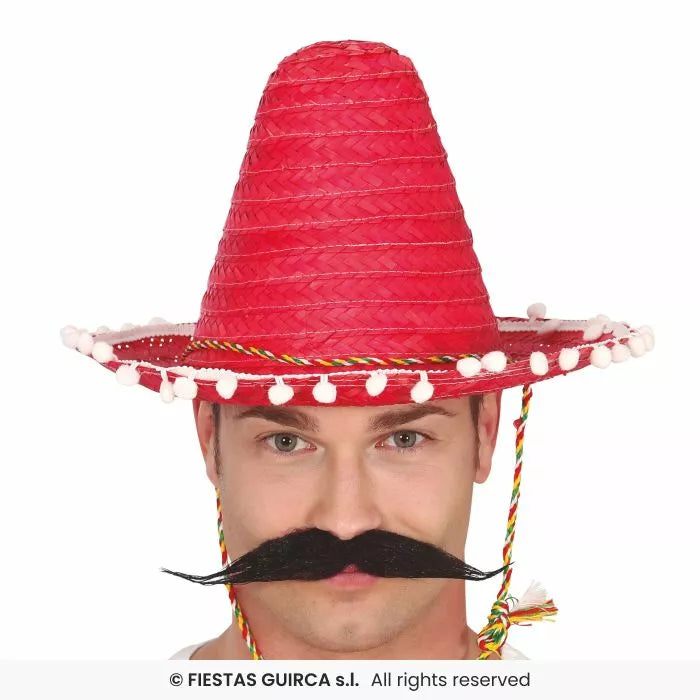 Translation missing: es.Sombrero de Mexicano con Borlas en varios colores de 33 cm