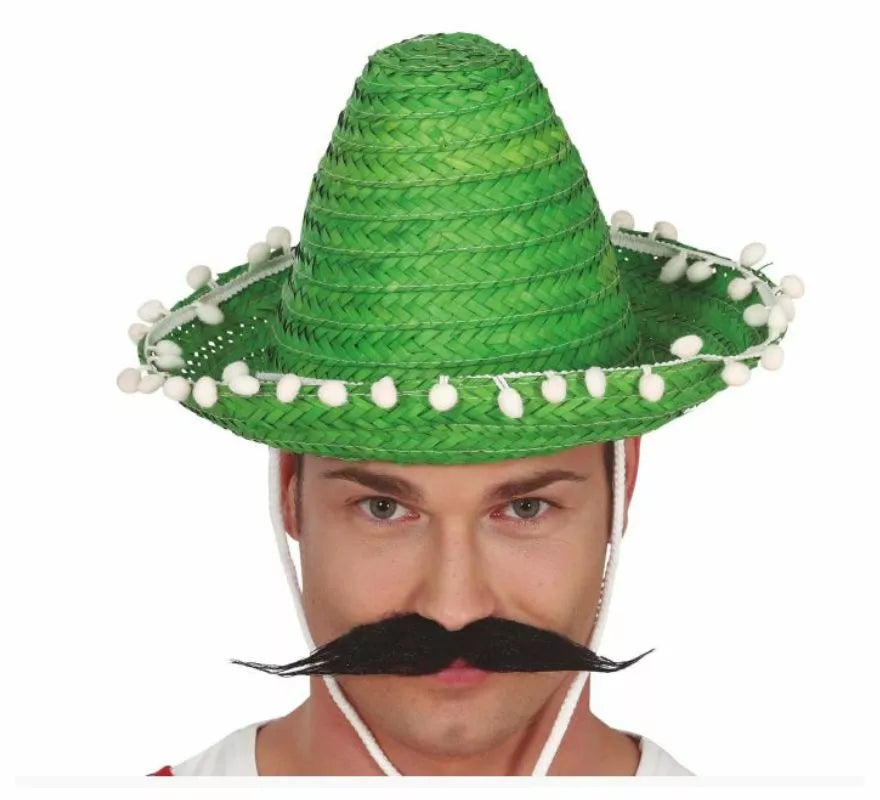 Sombrero de Mexicano con Borlas en varios colores de 33 cm