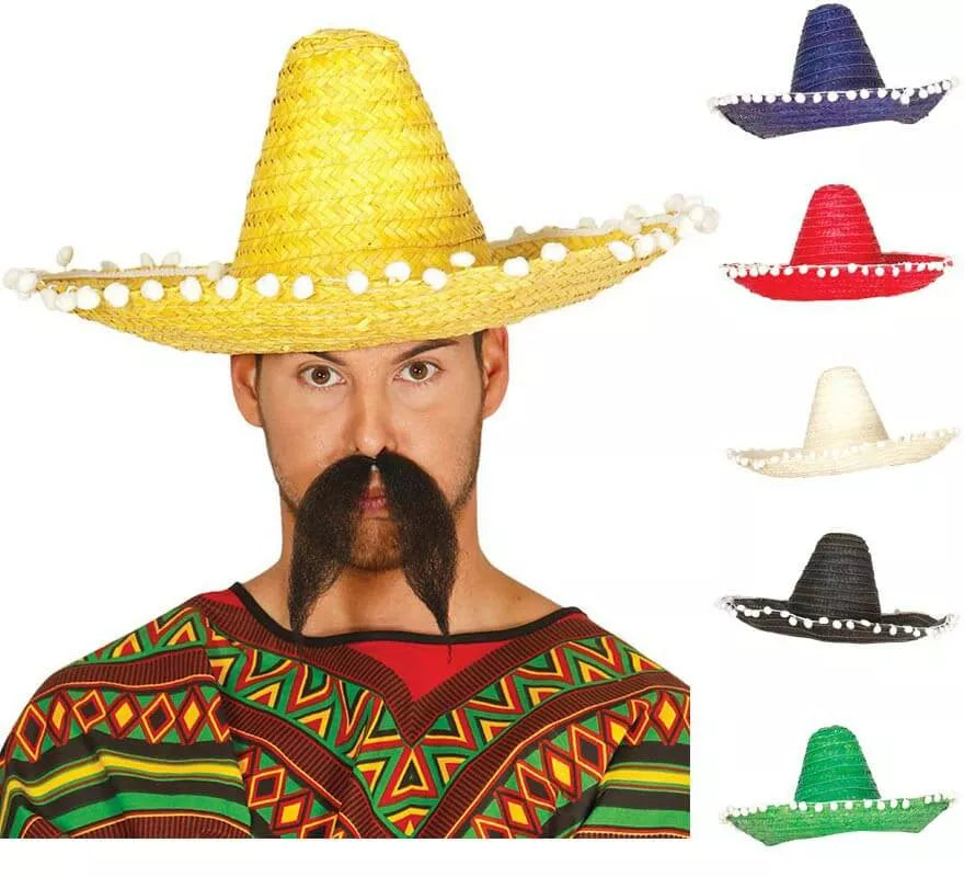 Translation missing: it.Sombrero de Mexicano con Borlas en varios colores de 45 cm