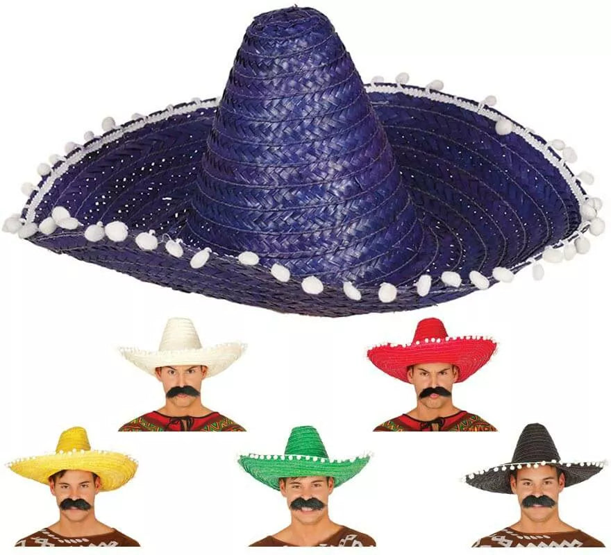 Translation missing: it.Sombrero de Mexicano con Borlas en varios colores de 50 cm