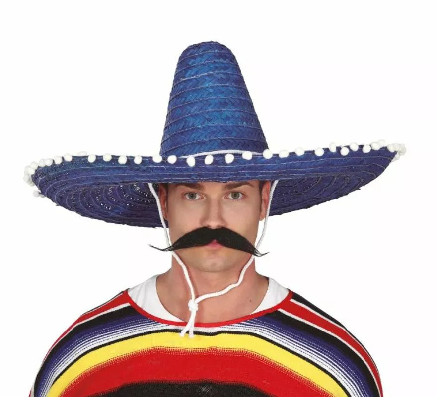 Sombrero de Mexicano con Borlas en varios colores de 60 cm
