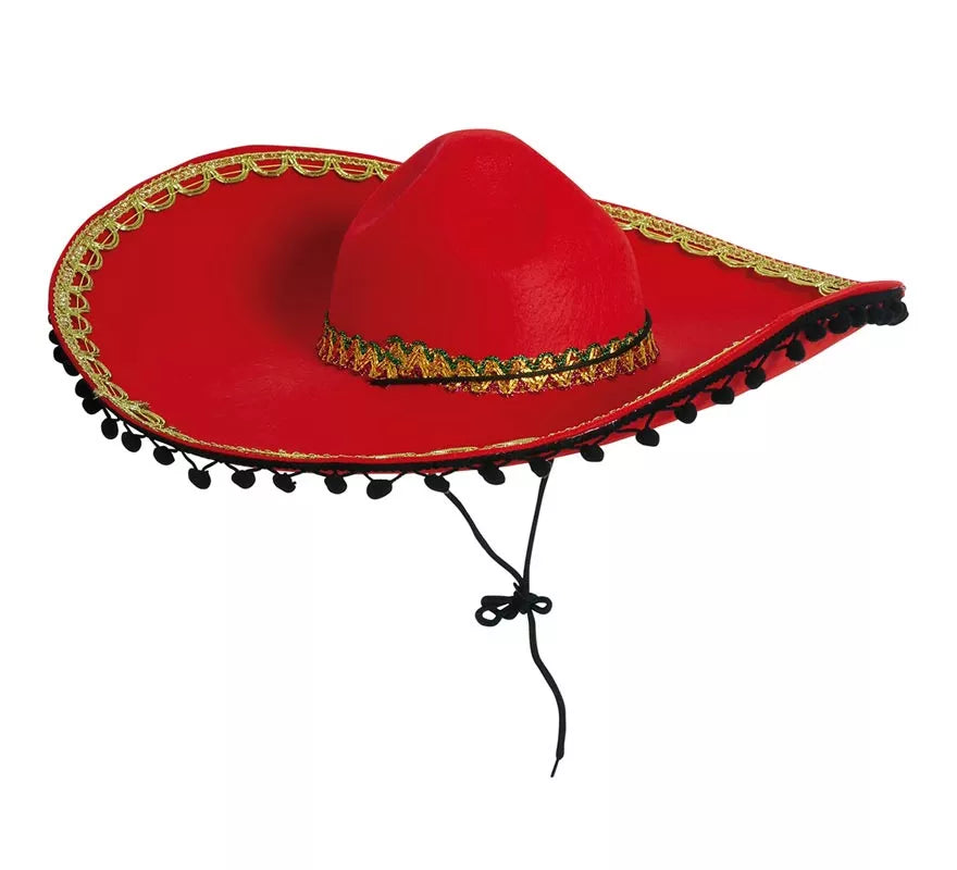 Translation missing: es.Sombrero de Mexicano Rojo Fieltro