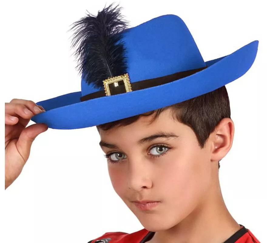 Translation missing: it.Sombrero de Mosquetero Azul infantil