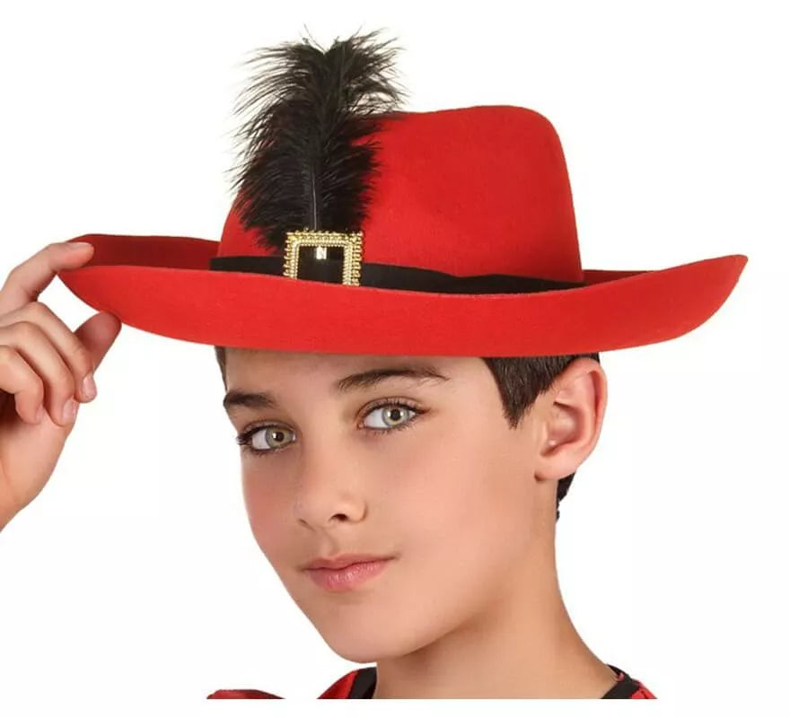 Translation missing: it.Sombrero de Mosquetero Rojo infantil