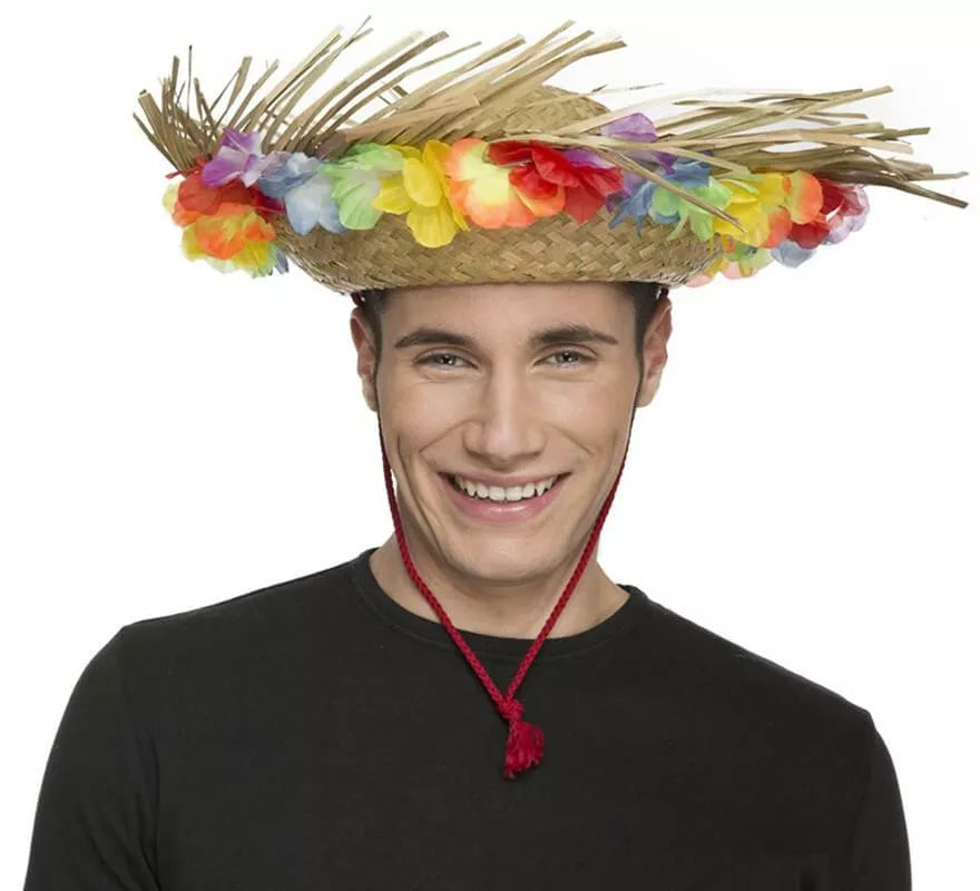 Translation missing: it.Sombrero de Paja Playero con Flores