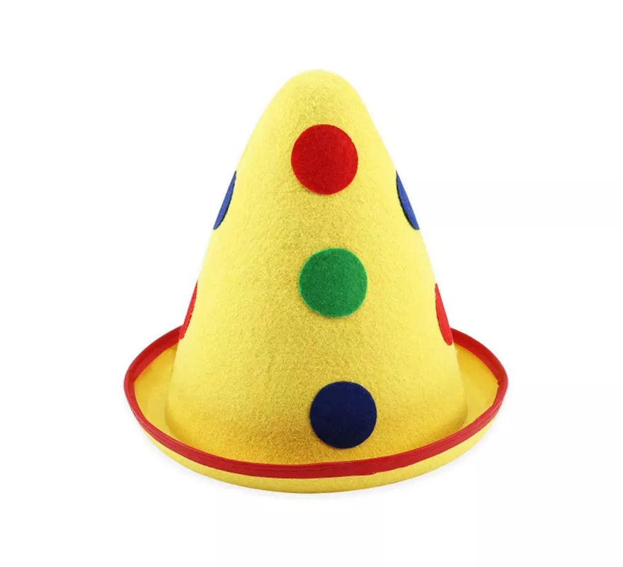 Translation missing: it.Sombrero de Payaso Cono amarillo adulto