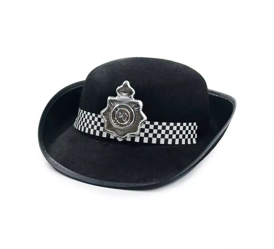 Translation missing: es.Sombrero de Policía negro con insignia de fieltro