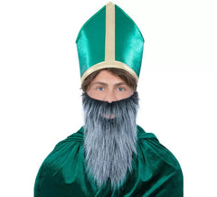 Cappello di San Patrizio con barba da adulto