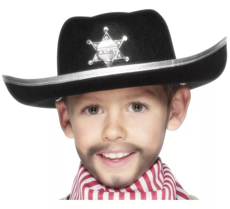 Translation missing: it.Sombrero de Sheriff del Oeste color Negro Infantil