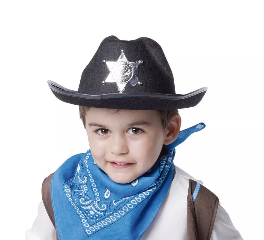 Translation missing: it.Sombrero de Sheriff Negro Infantil