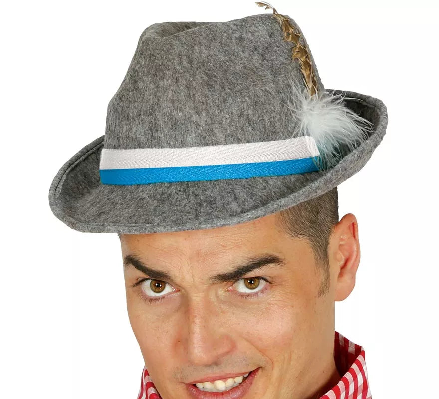 Translation missing: it.Sombrero de Tirolés gris con cinta azul