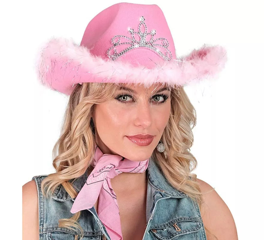 Translation missing: it.Sombrero de Vaquera con Tiara y Borde de Plumas en varios colores