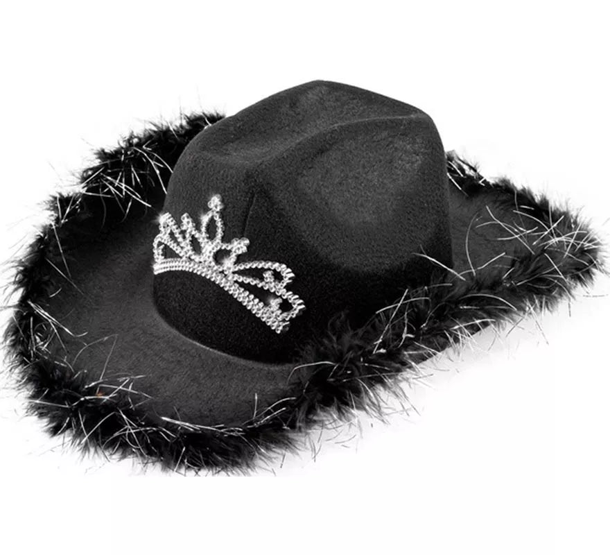 Translation missing: it.Sombrero de Vaquera con Tiara y Borde de Plumas en varios colores