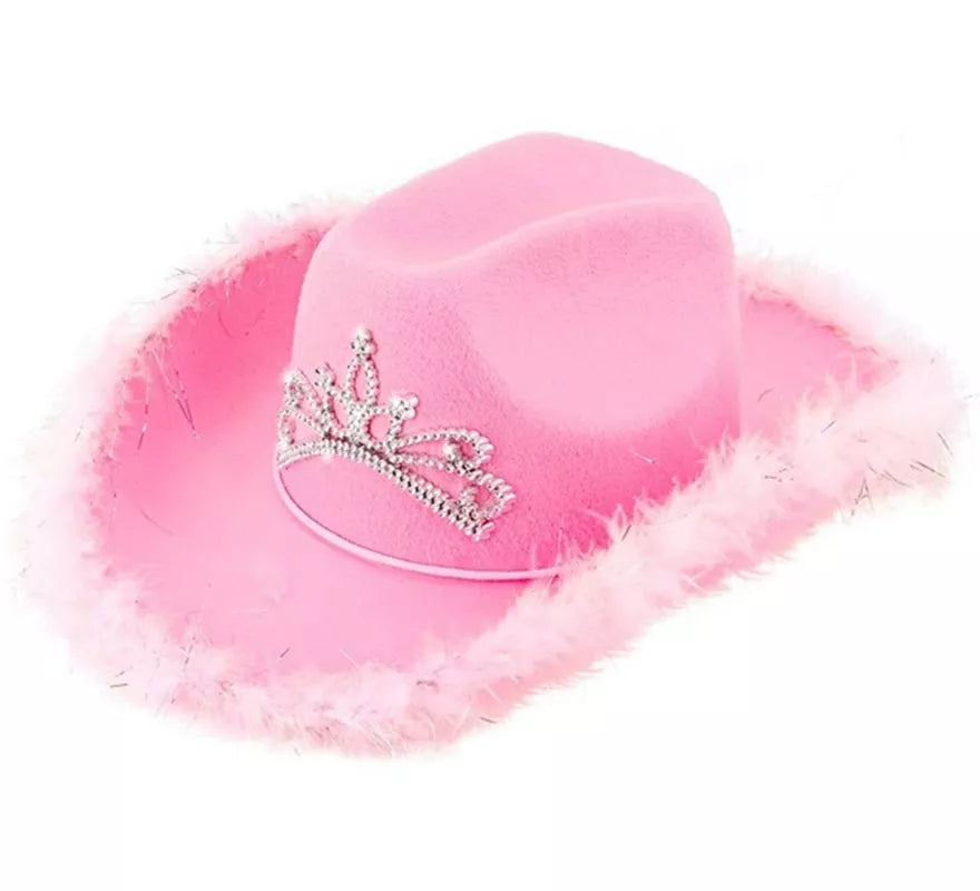 Translation missing: it.Sombrero de Vaquera con Tiara y Borde de Plumas en varios colores
