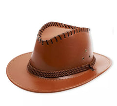 Cappello da Cowboy con Corda in vari colori di pelle per bambini
