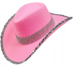 Cappello da cowboy con paillettes in vari colori