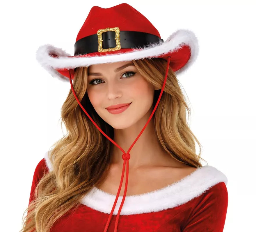 Translation missing: it.Sombrero de Vaquero de Papá Noel de Fieltro