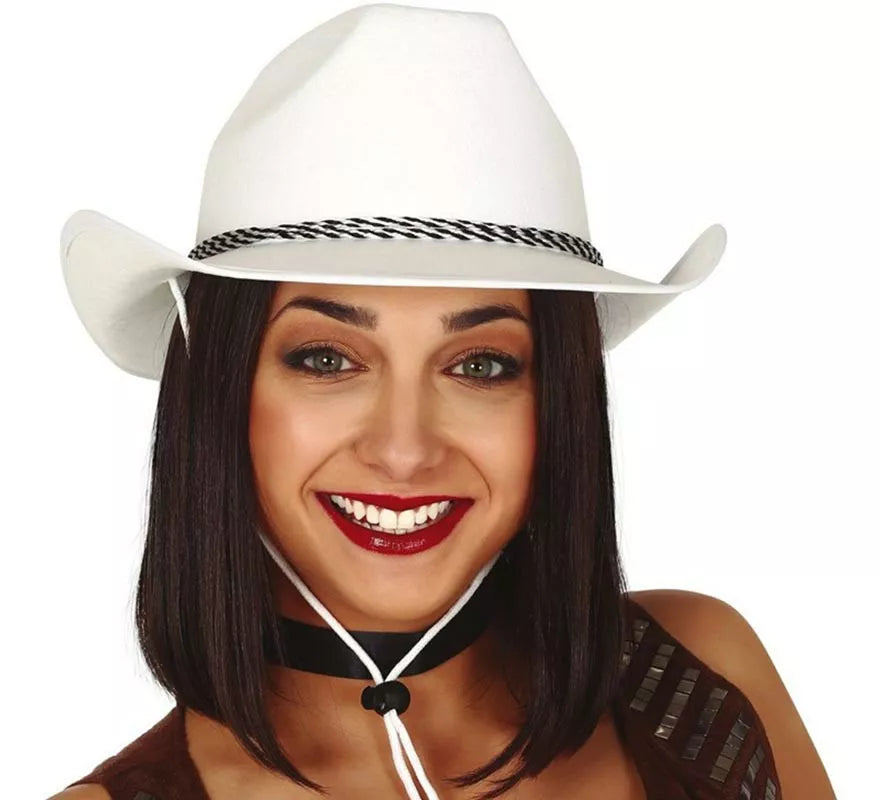 Translation missing: it.Sombrero de vaquero de terciopelo blanco