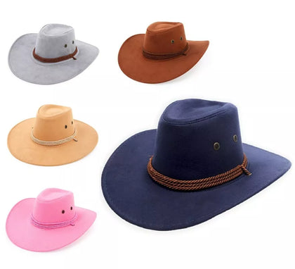 Sombrero de Vaquero en varios colores con cordón adulto