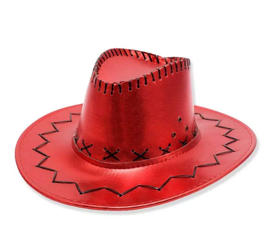 Translation missing: it.Sombrero de Vaquero en varios colores metalizados adulto