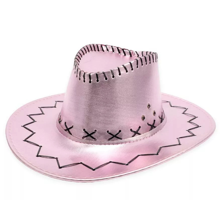 Translation missing: it.Sombrero de Vaquero en varios colores metalizados adulto