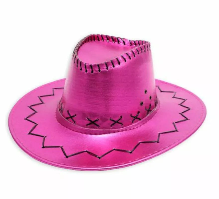 Translation missing: it.Sombrero de Vaquero en varios colores metalizados adulto