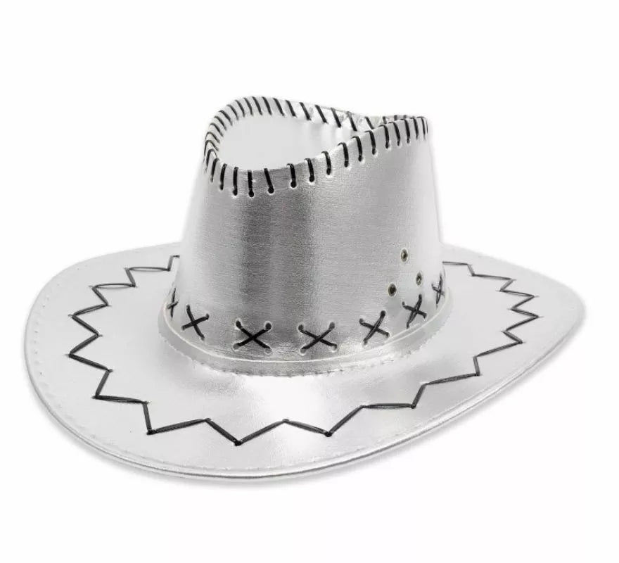 Translation missing: it.Sombrero de Vaquero en varios colores metalizados adulto