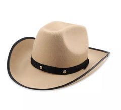 Cappello da cowboy tinta unita in vari colori per adulto