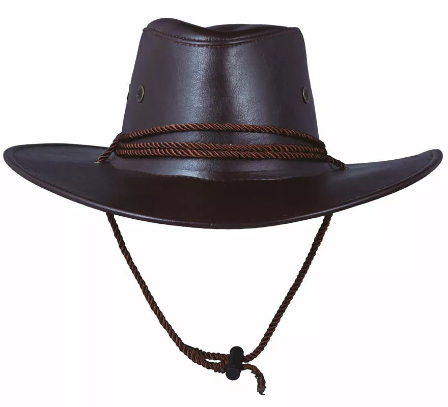 Translation missing: it.Sombrero de Vaquero Marrón de Piel Simulada