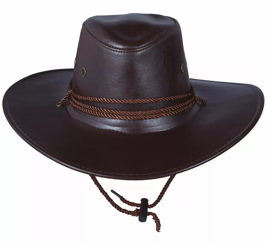 Translation missing: it.Sombrero de Vaquero Marrón de Piel Simulada