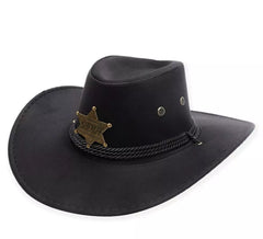 Cappello da cowboy da sceriffo in vari colori per adulto