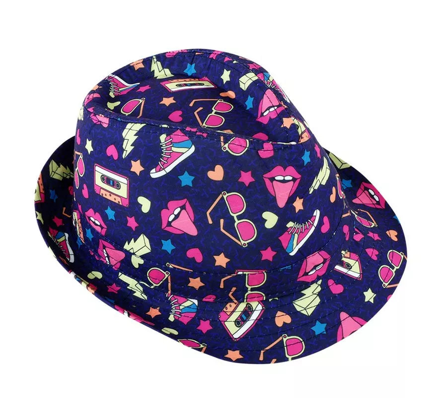 Translation missing: it.Sombrero Fedora lila de los Años 90 para hombre