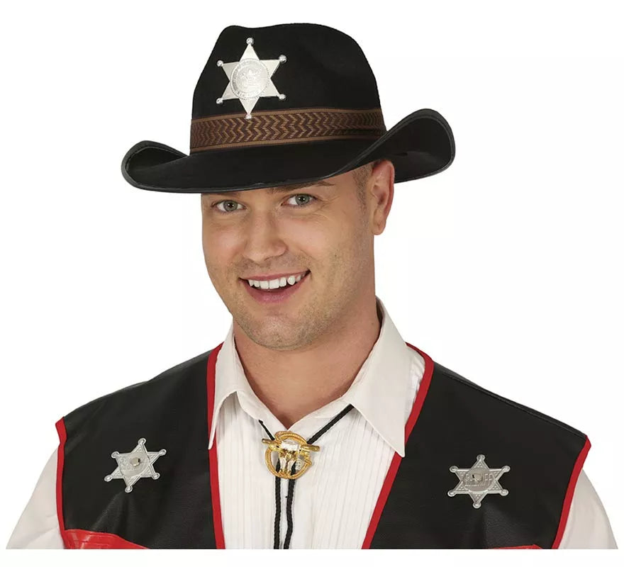 Translation missing: it.Sombrero fieltro de Sheriff negro