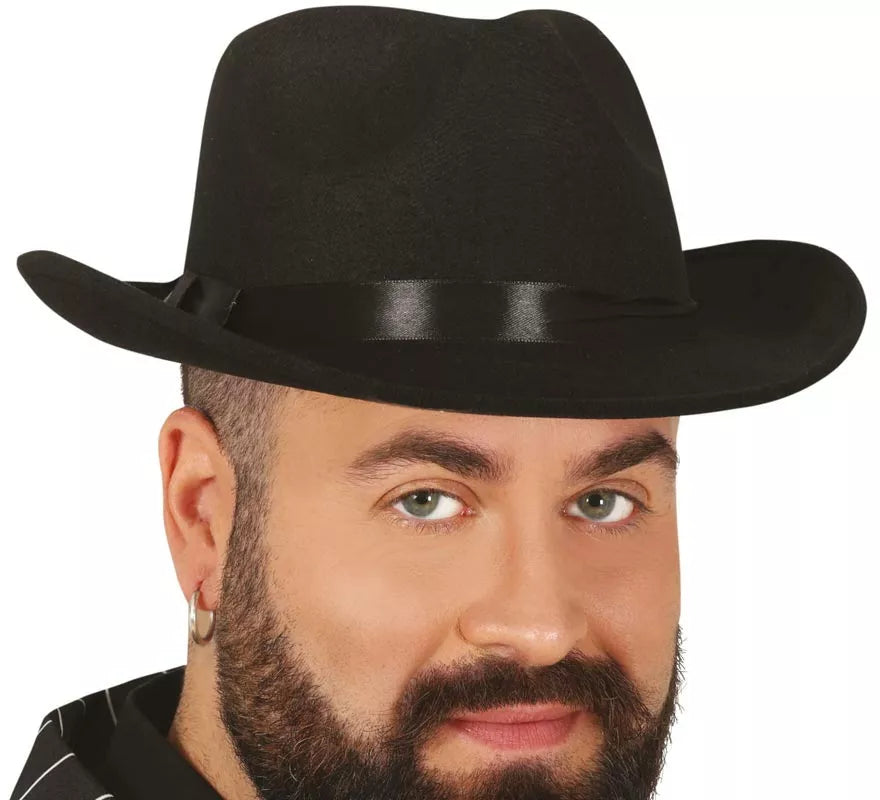 Translation missing: it.Sombrero Ganster de tela negro