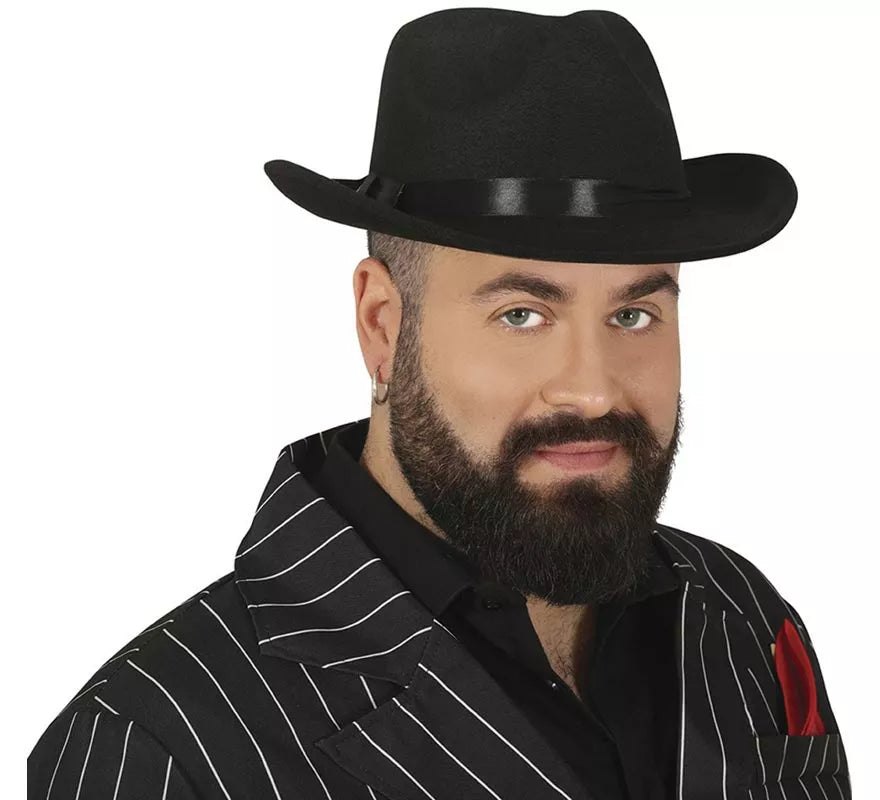 Translation missing: it.Sombrero Ganster de tela negro