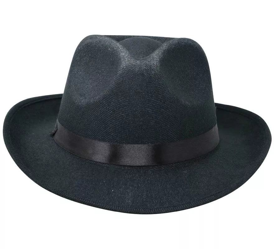 Translation missing: it.Sombrero Ganster de tela negro