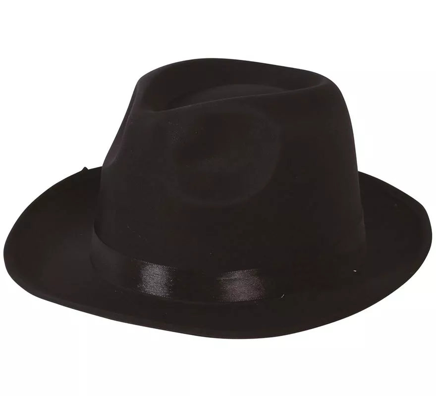 Translation missing: it.Sombrero Ganster de tela negro