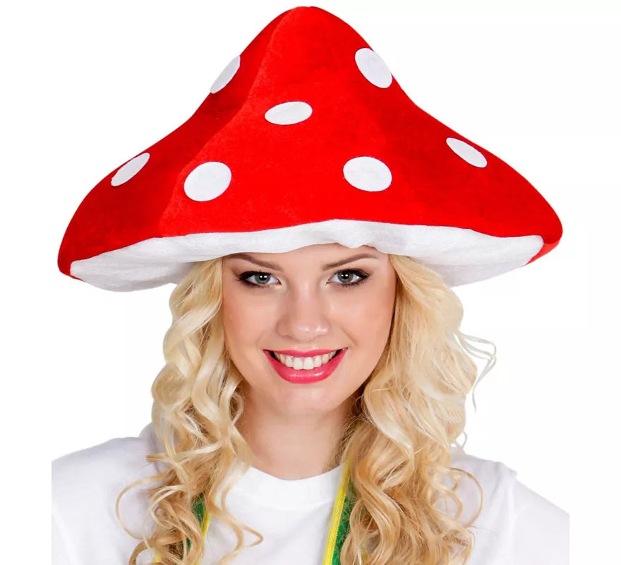 Sombrero Hongo Rojo con Lunares