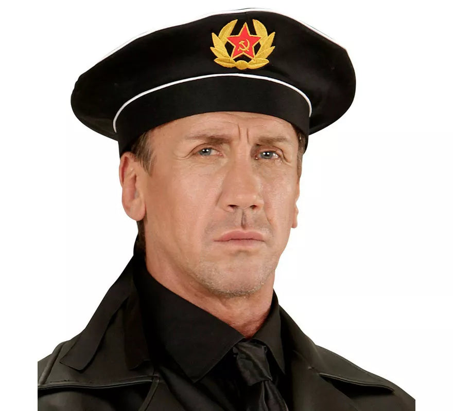Translation missing: it.Sombrero Marinero Ruso Negro con Insignia