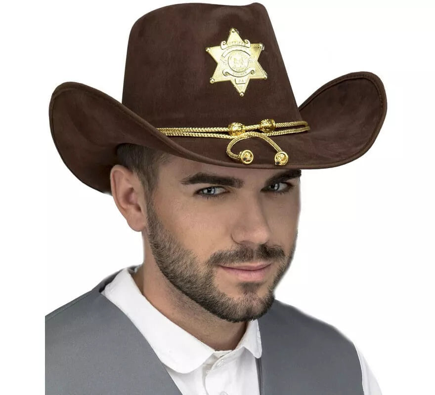 Translation missing: it.Sombrero Marrón de Sheriff con Estrella
