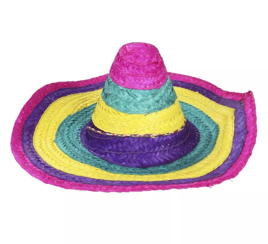 Translation missing: it.Sombrero Mexicano lila, amarillo y azul adulto