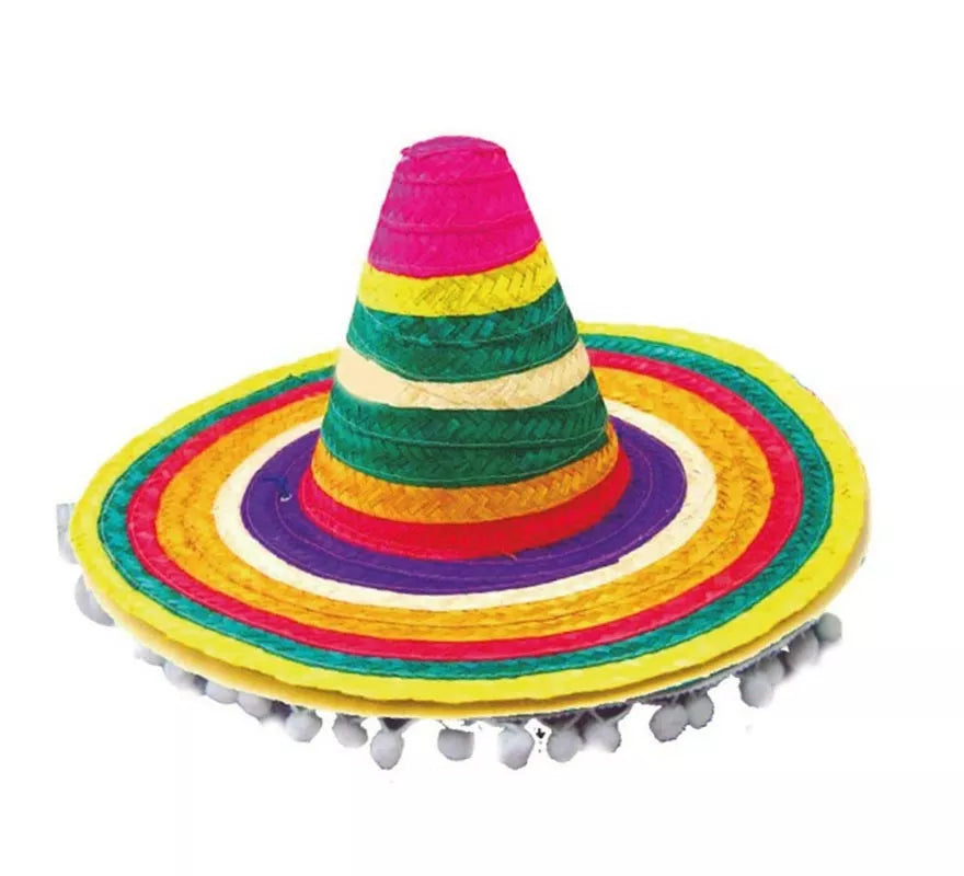 Translation missing: it.Sombrero Mexicano multicolor adulto de 48 cm