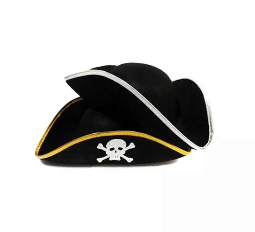 Translation missing: it.Sombrero Pirata negro con calavera infantil colores surtidos