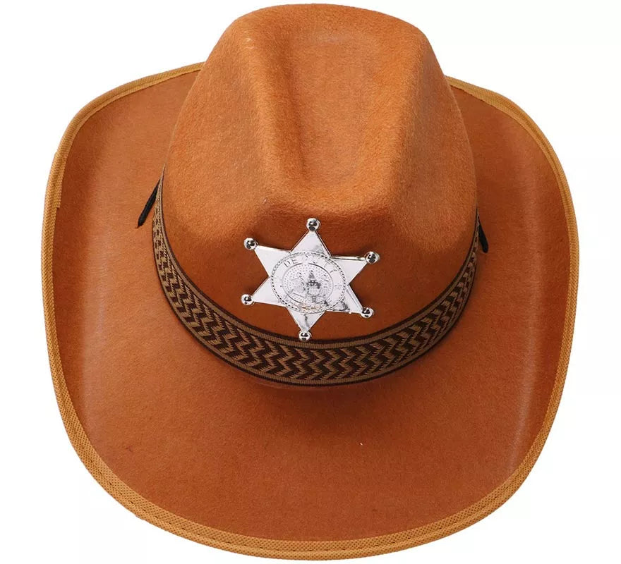 Translation missing: it.Sombrero Sheriff de fieltro marrón