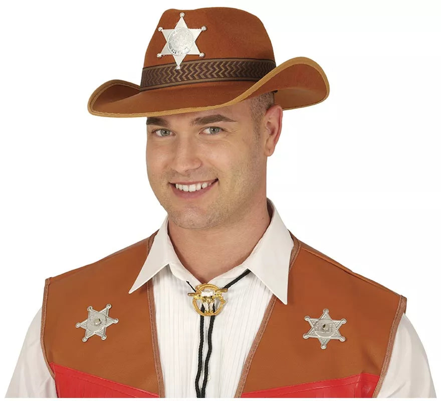 Translation missing: it.Sombrero Sheriff de fieltro marrón