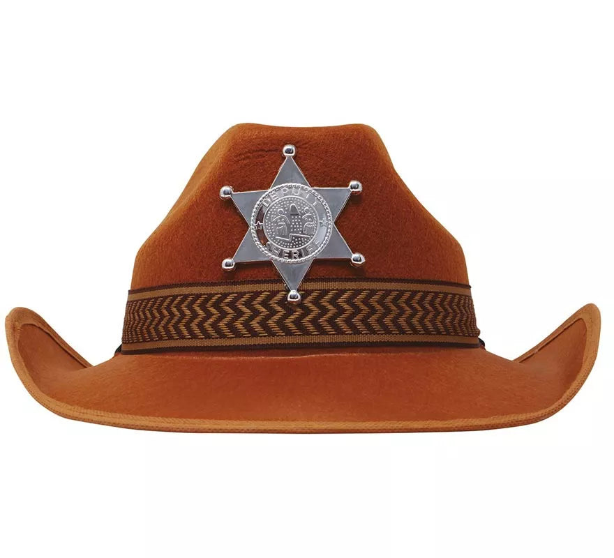 Translation missing: it.Sombrero Sheriff de fieltro marrón