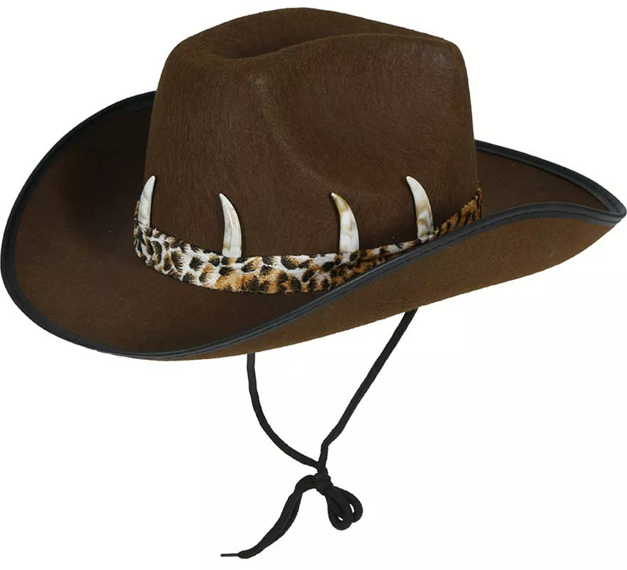 Translation missing: it.Sombrero Vaquero Australiano marrón adultos
