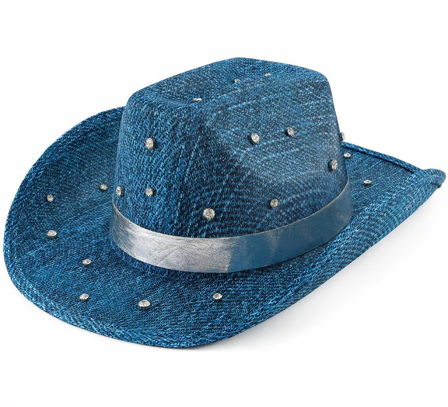 Translation missing: it.Sombrero Vaquero azul con Pedrería
